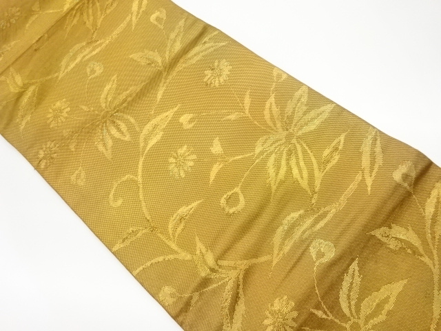 JAPANESE KIMONO / VINTAGE FUKURO OBI / WOVEN FLOWER ARABESQUE